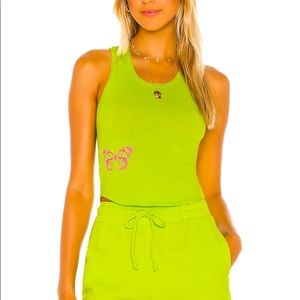 NWT Frankies bikinis Messman tank& burl sweatshort